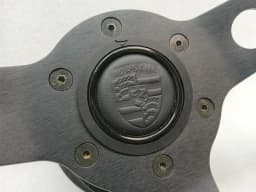 PORSCHE Porsche 911 Carrera 1984-1989 Steering Wheel MOMO Steering Wheel LEATHER LOGO CREST — thumbnail 3