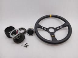 PORSCHE Porsche 911 Carrera 1984-1989 Steering Wheel MOMO Steering Wheel LEATHER LOGO CREST — thumbnail 8