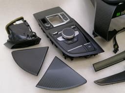 AUDI AUDI R8 4S PERFORMANCE VENEER SET MATTE CARBON 4S0858291A 33a RIGHT HAND DRIVE RHD — thumbnail 2