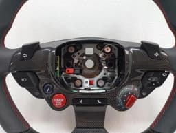 FERRARI Ferrari GTC4 Lusso F151M Steering Wheel 337578 Italian Flag Carbon LED Livory — thumbnail 9