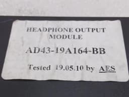 ASTON MARTIN Aston Martin Rapide 10-14 Headphone Module AD43-19A164-BB Controller Headphones — thumbnail 6