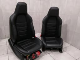MERCEDES-BENZ Mercedes C63 AMG Wagon Estate W204 Seat Set Seat Set AMG 507 Leather Black Black — thumbnail 1