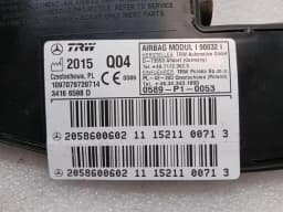 MERCEDES-BENZ Mercedes C Class W205 Safety Module A2058600602 LH SEAT Module — thumbnail 10