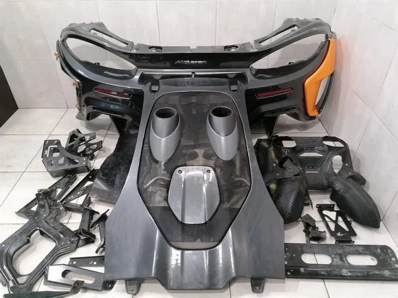 MCLAREN McLaren 600LT SPIDER CONSTRUCTION KIT Lid Exhaust REAR END RETROFIT SET BUMPER CARBON