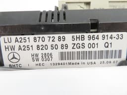 MERCEDES-BENZ A2518707289 2518707289 A2518702689 A2518702089 A2519000001 Heater control panel MERCEDES-BENZ R-CLASS (W251) (2006-2013) — thumbnail 4