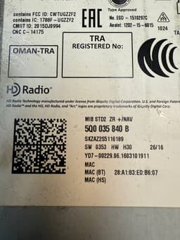 SKODA 5Q0035840B Radio SKODA OCTAVIA III (5E) (2012-2019) — thumbnail 10