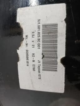 PORSCHE Porsche Taycan 9J Alloy Wheel 9J1601025BC 9.5Jx21 ET60 Rim — thumbnail 10