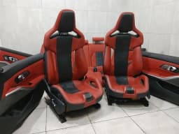 BMW BMW M3 G80 G20 seats leather Fiona red black seats leather carbon bucket CSL — thumbnail 10