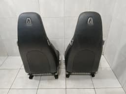PORSCHE PORSCHE 911 997 987 HERITAGE SPORT SEATS BLACK LEATHER HOUNDSTOOTH SET 4-WAY — thumbnail 6
