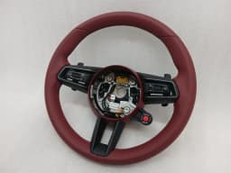PORSCHE NEW NEW PORSCHE 911 992 Steering Wheel 992419091RN OG6 Bordeaux Red HEATED — thumbnail 2
