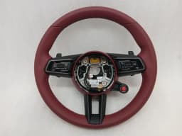 PORSCHE NEW NEW PORSCHE 911 992 Steering Wheel 992419091RN OG6 Bordeaux Red HEATED — thumbnail 1