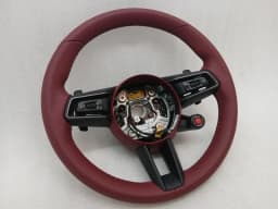 PORSCHE NEW NEW PORSCHE 911 992 Steering Wheel 992419091RN OG6 Bordeaux Red HEATED — thumbnail 3