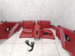 PORSCHE Porsche 911 991 rear seat set Carrera red 99152205115 seats interior rear — thumbnail 1