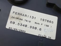 FERRARI Ferrari 360 F131 Instrument Cluster 197665 Speedometer — thumbnail 4