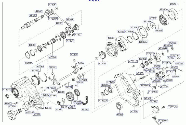 KIA 473004C111 Transfer Box KIA SORENTO I (JC) (2002-2009)
