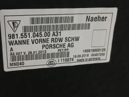 PORSCHE Porsche Boxster Spyder 718 Luggage Compartment Cover 98155104500 Fairing — thumbnail 6
