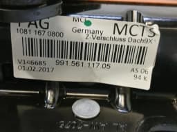 PORSCHE PORSCHE 911 991 99156111700 SOFT TOP CATCH LOCK — thumbnail 4
