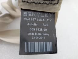 BENTLEY Bentley Continental GT W12 rear seat belt 3W0857806A seat belt belt rear — thumbnail 4
