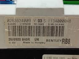 BENTLEY Bentley Continental GT W12 Instrument Cluster 3W0920840R Speedometer — thumbnail 7