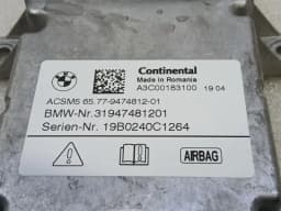 BMW BMW 5 Series F90 G30 M5 Safety Module ECU 9474812 Air Control Unit SRS — thumbnail 4