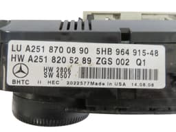 MERCEDES-BENZ A2519000401 Heater control panel MERCEDES-BENZ GL-CLASS (X164) (2006-2012) — thumbnail 2
