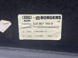 AUDI 8J8867769B Parcel shelf AUDI TT (8J) (2006-2014) — thumbnail 3