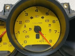 PORSCHE Porsche Cayman 718 Instrument Cluster 9P9920950R Speedometer Racing Yellow MPH — thumbnail 4