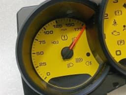 PORSCHE Porsche Cayman 718 Instrument Cluster 9P9920950R Speedometer Racing Yellow MPH — thumbnail 3