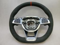 MERCEDES-BENZ MERCEDES C63 W205 AMG STEERING WHEEL A2054608500 STEERING WHEEL EDITION 1 RE-STITCHED — thumbnail 1