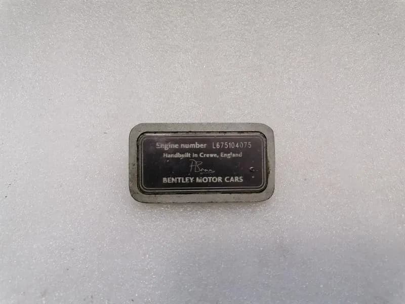 BENTLEY Bentley Arnage T Engine Badge PB100999PO Engine Emblem