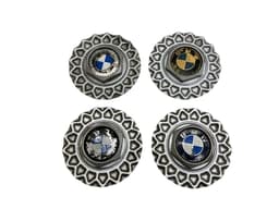 BMW 36131179828 Aluminum Rim Wheel Center Caps 4 pcs BMW 5 (E34) (1987-1997) — thumbnail 1