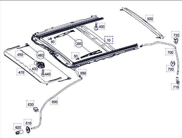 MERCEDES-BENZ 2127802029 2127801800 Sunroof MERCEDES-BENZ E-CLASS (W212) (2009-2016)