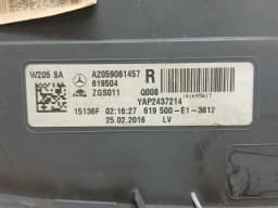 MERCEDES-BENZ Mercedes C Class W205 Right Rear Light A2059061457 Tail Light Rear Right — thumbnail 5