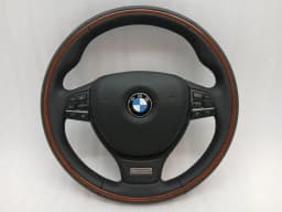 BMW BMW 760i 750Li 760Li Alpina F02 F01 Steering Wheel CUSTOM WOOD LEATHER — thumbnail 1