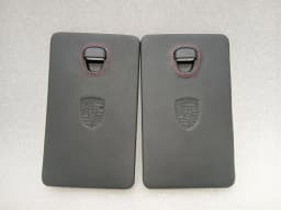 PORSCHE Porsche 911 991 99155562202 Fuse Box Cover Set Leather with Red Stitches — thumbnail 1
