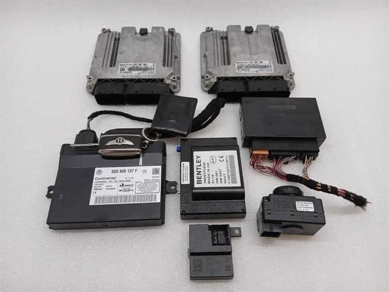 11-18 Bentley Continental GT W12 Engine ECU Set 07C907309 ECU 3D0909137F