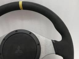 MITSUBISHI Misubishi Lancer Steering Wheel EVO EVOLUTION 7 8 9 MOMO JDM OEM SET ALCANTARA — thumbnail 2