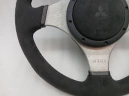 MITSUBISHI Misubishi Lancer Steering Wheel EVO EVOLUTION 7 8 9 MOMO JDM OEM SET ALCANTARA — thumbnail 5