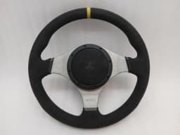 MITSUBISHI Misubishi Lancer Steering Wheel EVO EVOLUTION 7 8 9 MOMO JDM OEM SET ALCANTARA — thumbnail 9