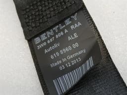 BENTLEY Bentley Continental GT W12 rear seat belt 3W0857805A seat belt belt rear — thumbnail 5