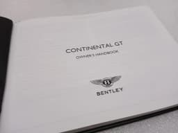 BENTLEY Bentley Continental GT W12 Speed Owners Manual Vehicle Manual Facelift — thumbnail 3