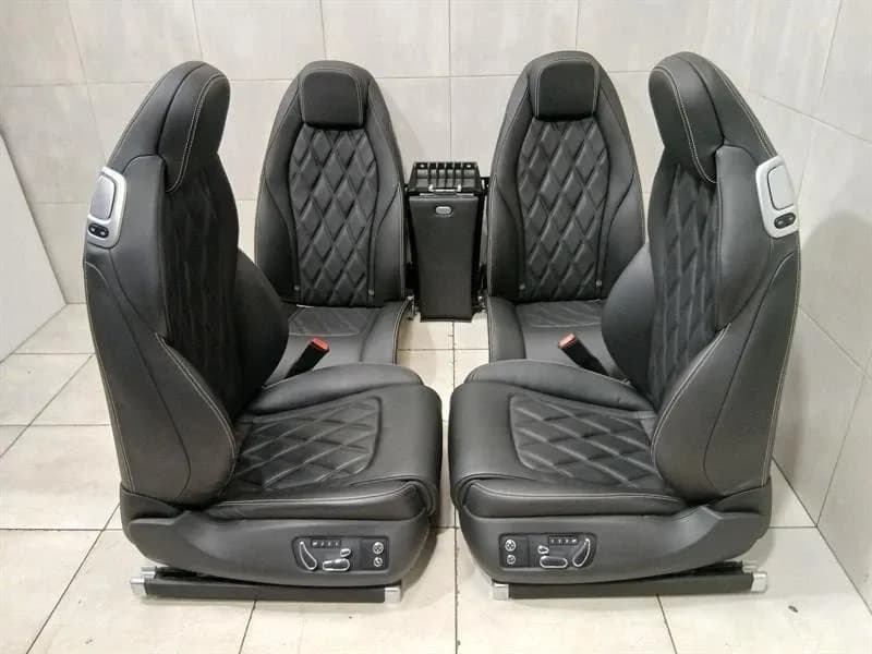 BENTLEY 11-18 BENTLEY CONTINENTAL GT COUPE MULLINER SEATS SEATS LEATHER BELUGA SPEED BLACK