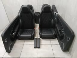 BENTLEY 11-18 BENTLEY CONTINENTAL GT COUPE MULLINER SEATS SEATS LEATHER BELUGA SPEED BLACK — thumbnail 2