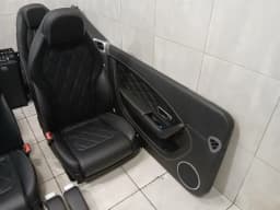 BENTLEY 11-18 BENTLEY CONTINENTAL GT COUPE MULLINER SEATS SEATS LEATHER BELUGA SPEED BLACK — thumbnail 3