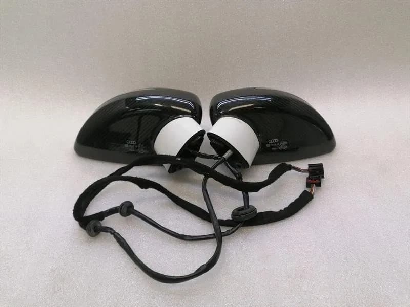 AUDI R8 TYPE 42 REAR VIEW DOOR MIRROR SET CARBON 420857528A3Q0 RIGHT HAND DRIVE RHD