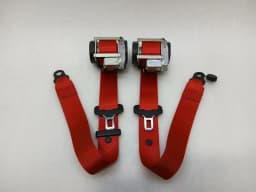PORSCHE Porsche 911 991 Front Seat Belt 99180303404 Convertible Set Belt Front Guards Red — thumbnail 2