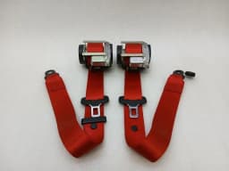 PORSCHE Porsche 911 991 Front Seat Belt 99180303404 Convertible Set Belt Front Guards Red — thumbnail 1