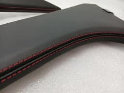 PORSCHE PORSCHE CAYMAN 718 GT4 CONSOLE LEATHER 982858066A LEATHER COVERS RED STITCHING — thumbnail 3