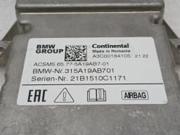 BMW BMW 3 Series M3 G80 G20 Safety Module ECU 5A19AB7 Air Control Unit SRS — thumbnail 4