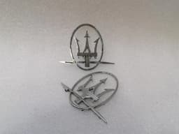 MASERATI Maserati Granturismo M145 Trident Badge Set 89095600 Trident Emblem Chrome — thumbnail 8